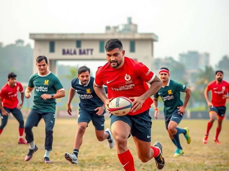 Trailblazers Rugby India players training