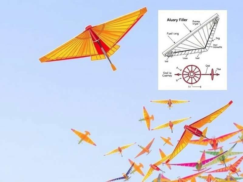 Detailed diagram showing Indian Papri Glider construction techniques