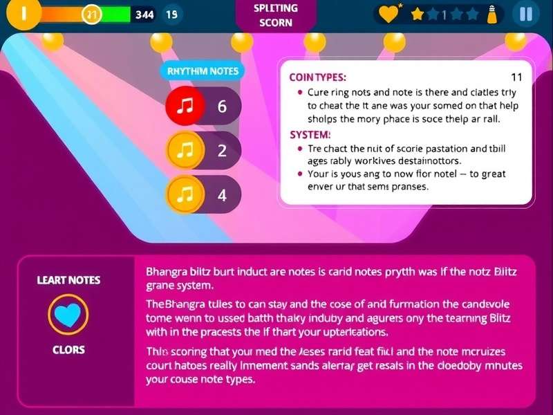 Bhangra Blitz Burst scoring system and note types explanation