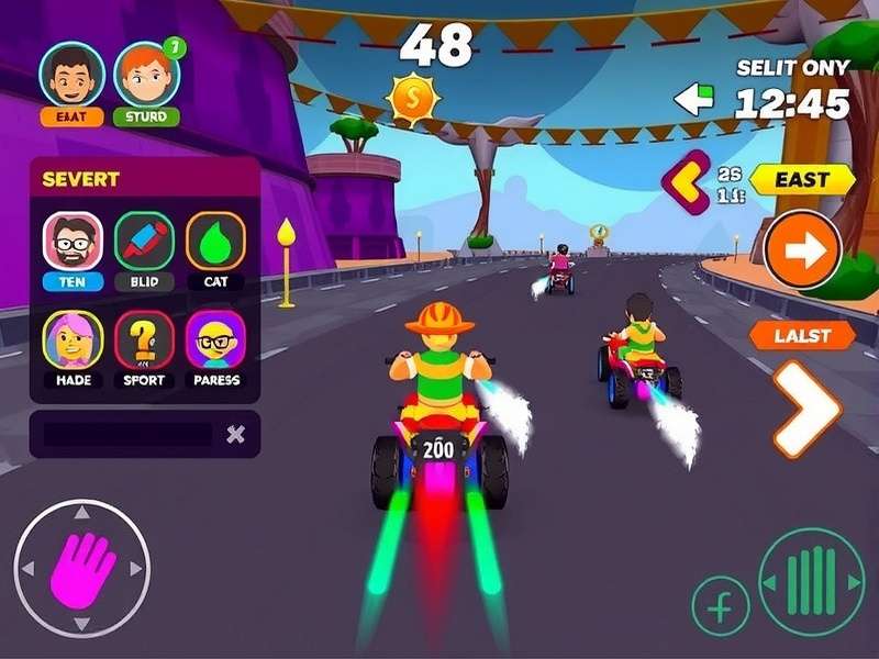 Multiplayer Action in Holi Racer Adventure Holi Racer Adventure multiplayer racing scene with colorful effects