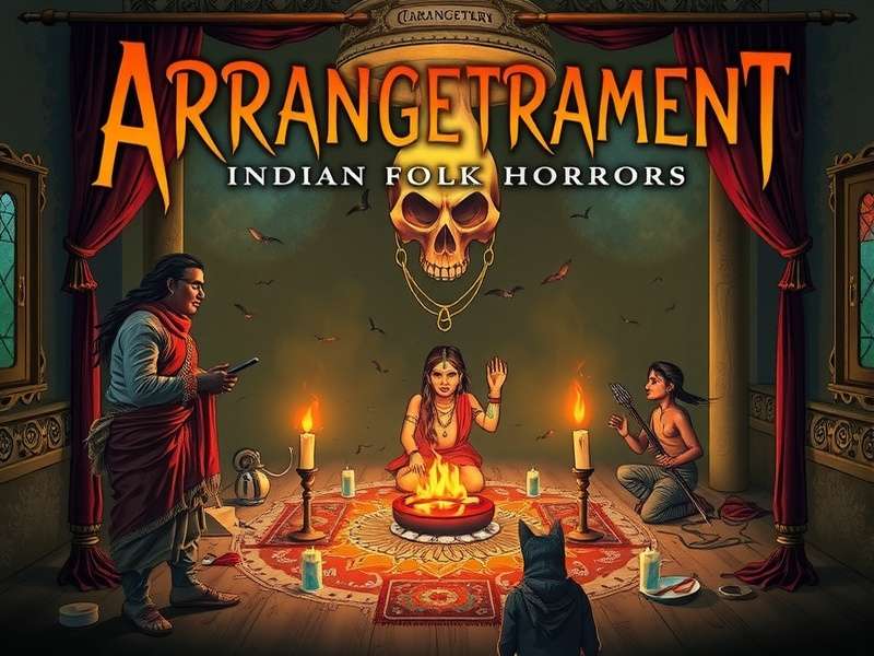 Arrangetrament Indian Folk Horrors game cover art showing traditional Indian horror elements