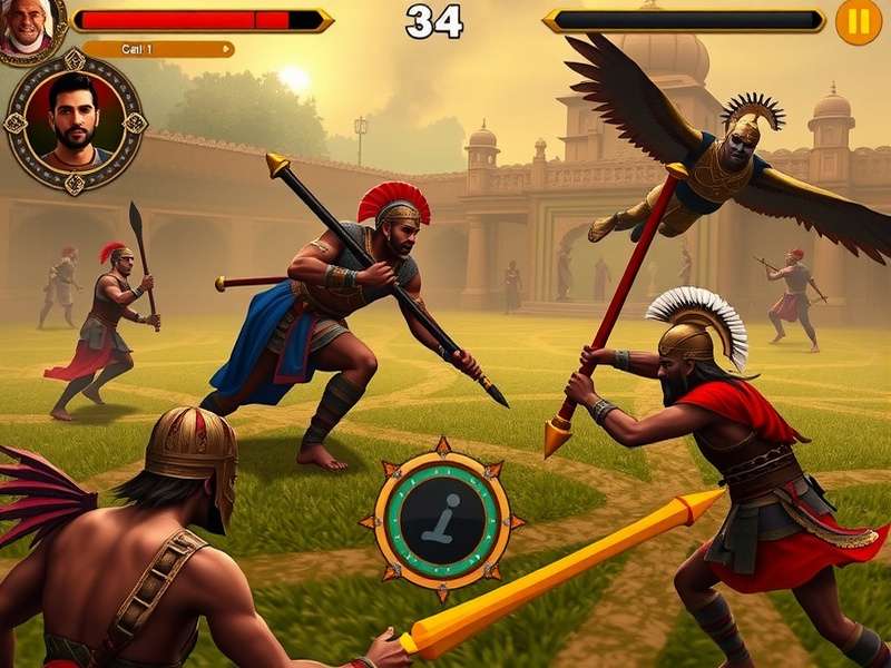Dibrugarh Gladiator Glory - Ancient Warrior Combat Dibrugarh Gladiator Glory gameplay screenshot showing ancient warriors in combat