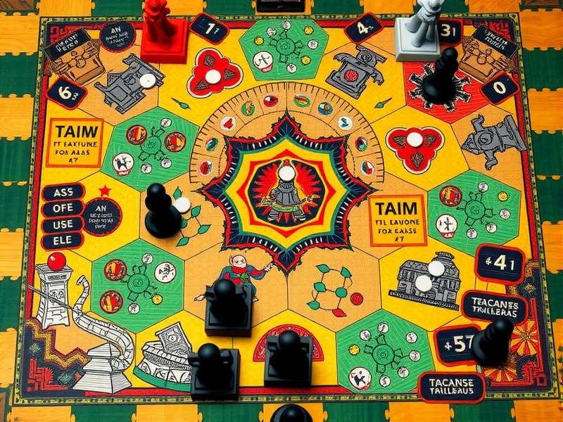 Detailed view of Tenacious Tantrik game pieces and markers