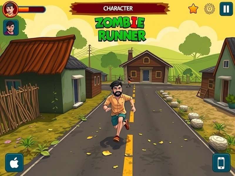 Desi Zombie Runner Character Selection Desi Zombie Runner character selection screen showing diverse Indian characters