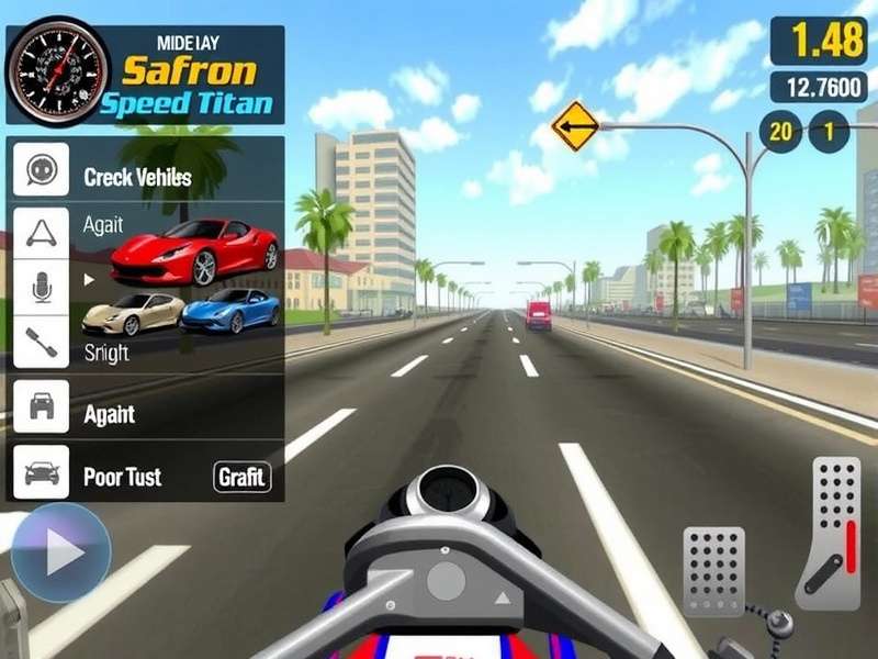 Saffron Speed Titan gameplay screenshot showing Indian city racing