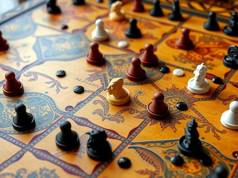 Traditional Tenacious Tantrik game board setup