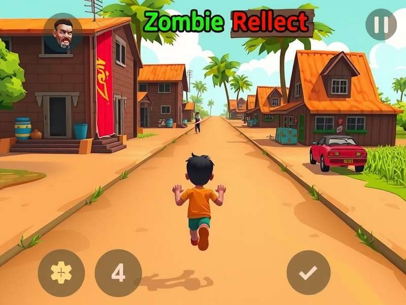 Desi Zombie Runner Gameplay Desi Zombie Runner gameplay screenshot showing character running through Indian street