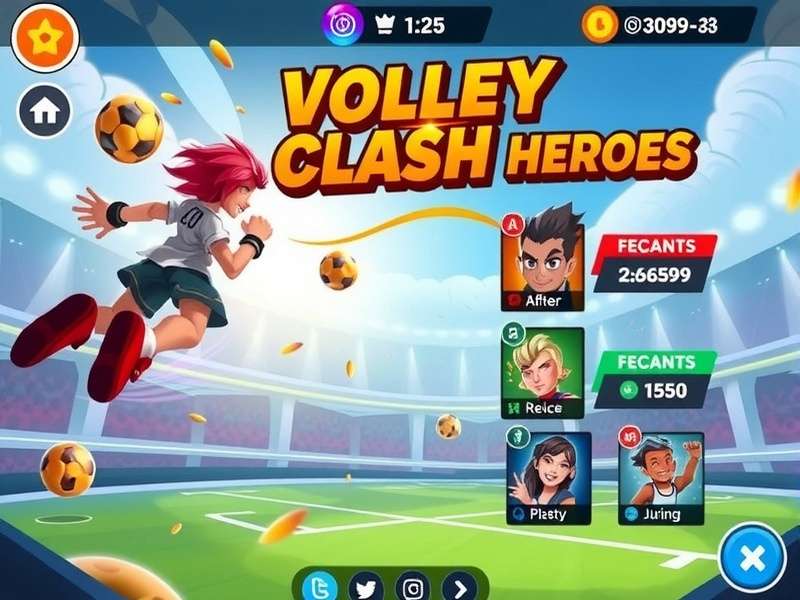 Volley Clash Heroes different game modes interface