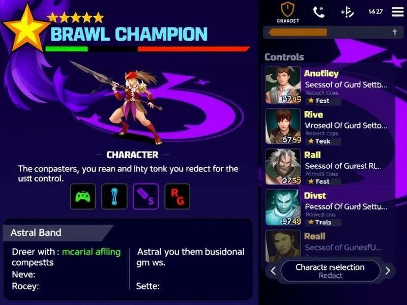 Astral Brawl Champion control layout and interface
