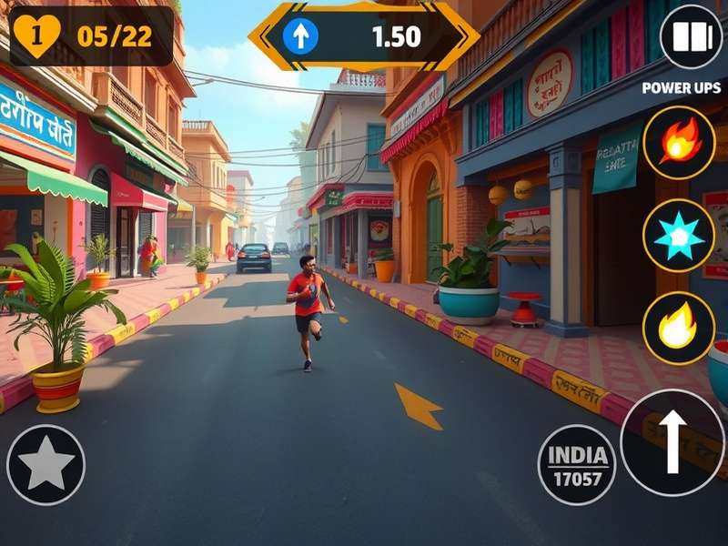 India Marathon Frenzy power-ups and boosters display