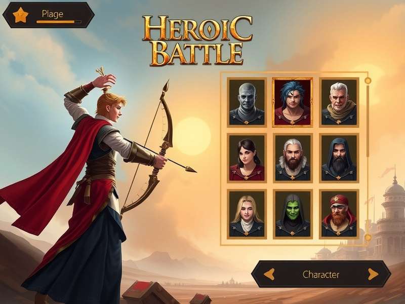 Heroic Archero Battle character progression screen