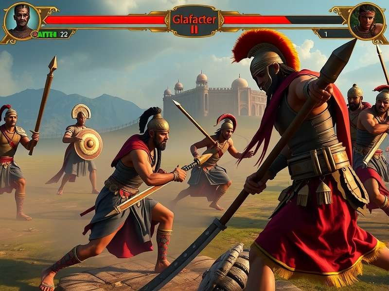 Dibrugarh Gladiator Glory - Traditional Combat Dibrugarh Gladiator Glory combat scene with traditional Indian weapons