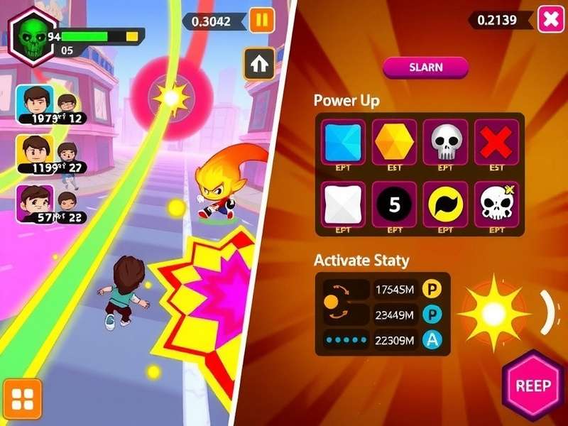 Burst Run Master gameplay screenshot showing vibrant colors and dynamic action