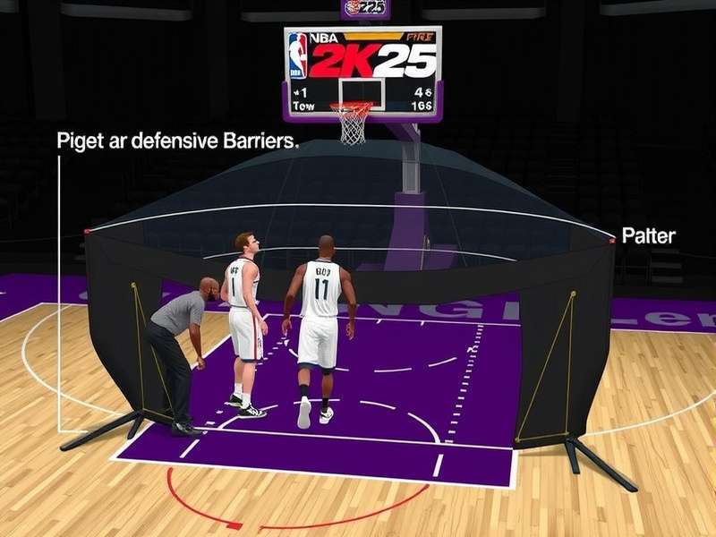 NBA 2K25 Defensive Positioning NBA 2K25 defensive mechanics illustration