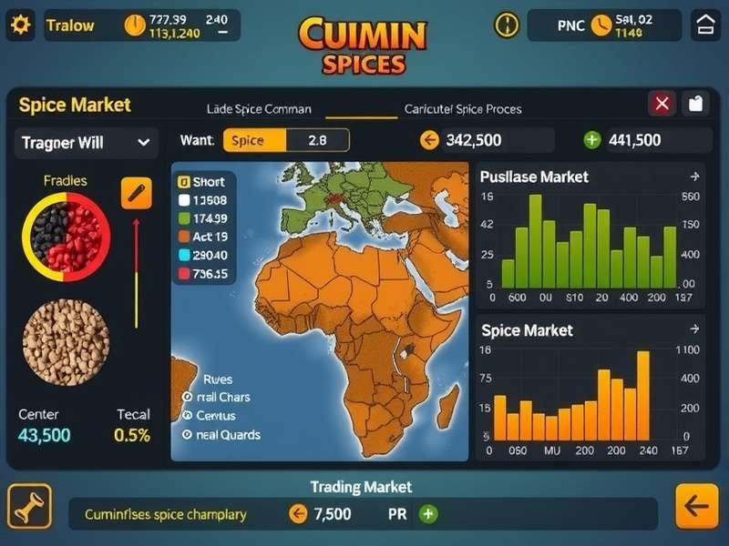 Cumin Rise Spice Champions gameplay interface showing spice trading mechanics