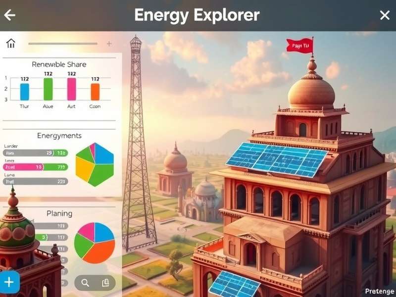 Energy Explorer advanced gameplay showing energy grid management