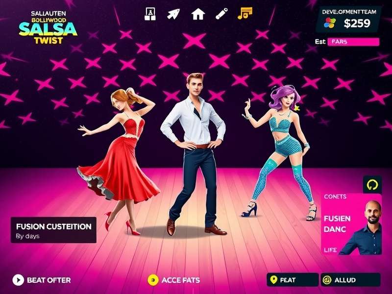 Behind the Scenes of Game Development Development team working on Salsa With Bollywood Twist
