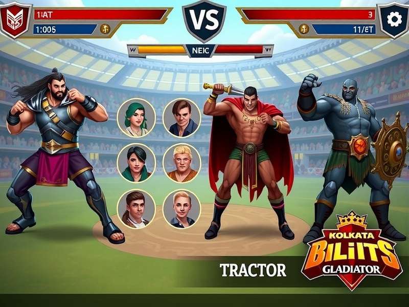 Kolkata Kings Blitz Gladiator character roster showing diverse fighters