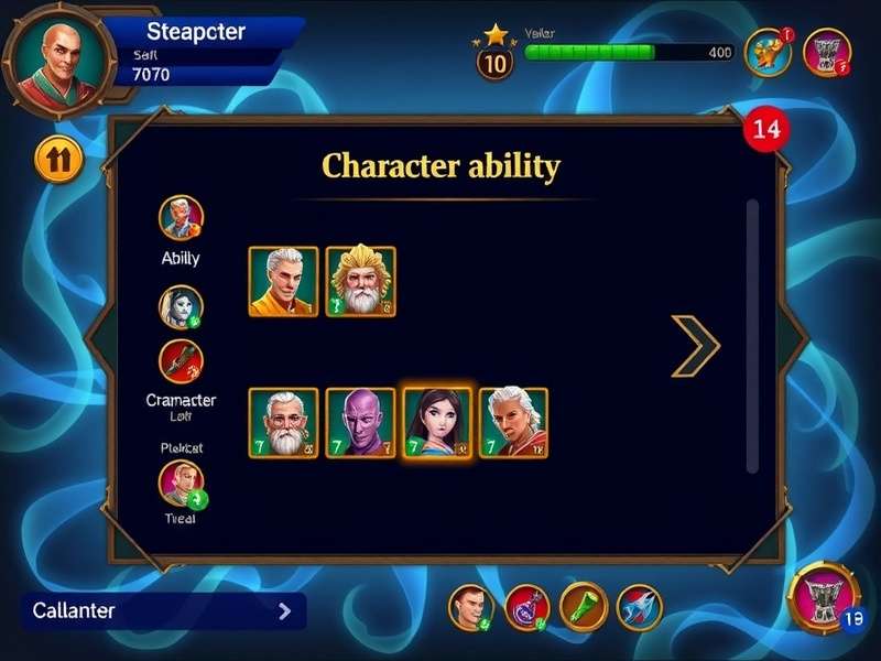 Majestic Heroes character progression interface