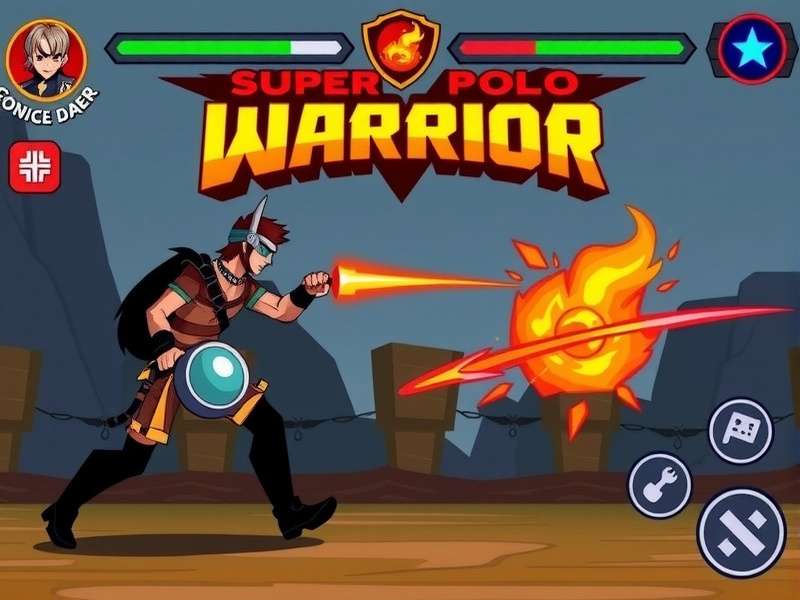 Super Polo Warrior main gameplay screen showing character in action