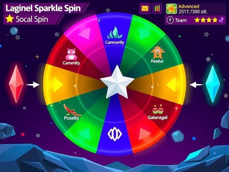 Spinel Sparkle Spin gameplay interface showing vibrant colors and intuitive design