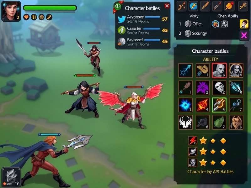 Majestic Heroes character ability selection screen