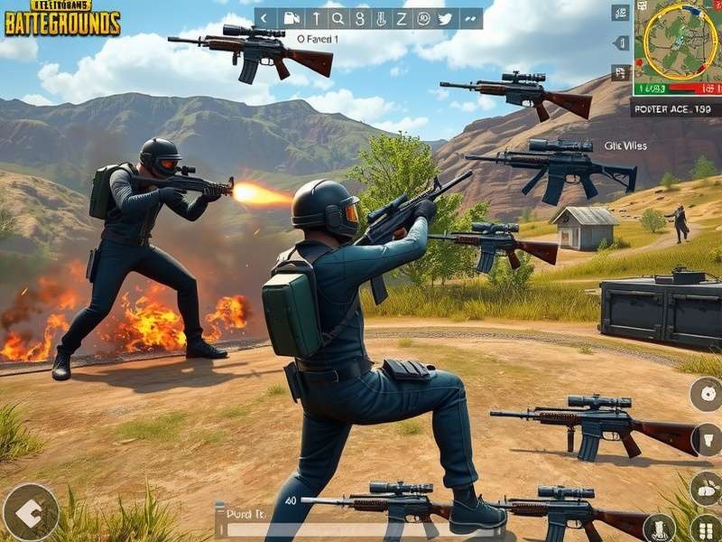 PUBG Avenger Ace weapon collection showing various guns