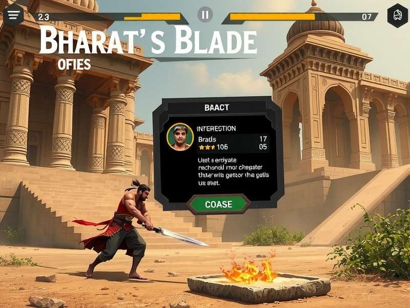 Bharat S Blade world environment showing ancient temples