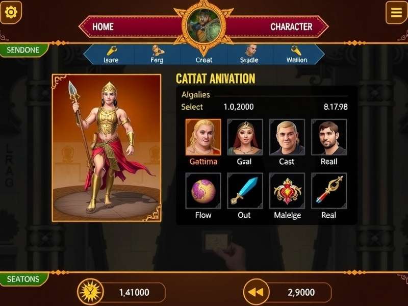 Gujarat Warrior Gladiator character selection screen