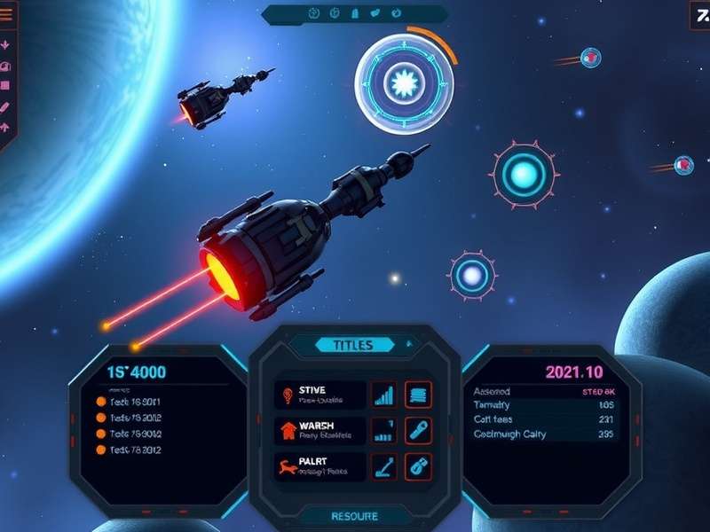 Void Voyager gameplay showing spaceship exploration