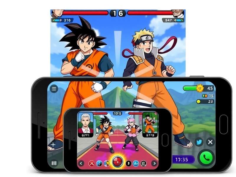 Anime Movie Mix Masters gameplay on multiple devices showing cross-platform compatibility