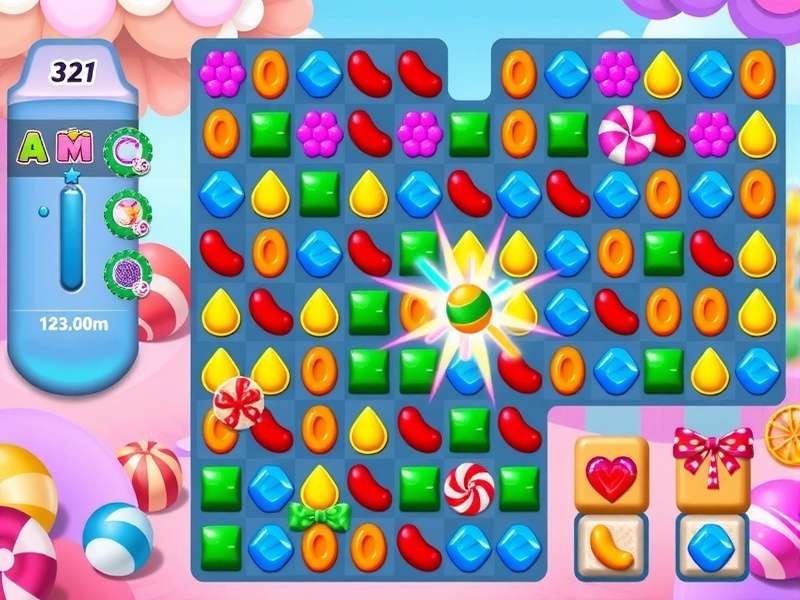Sweet Match Mania power-ups and special candies display