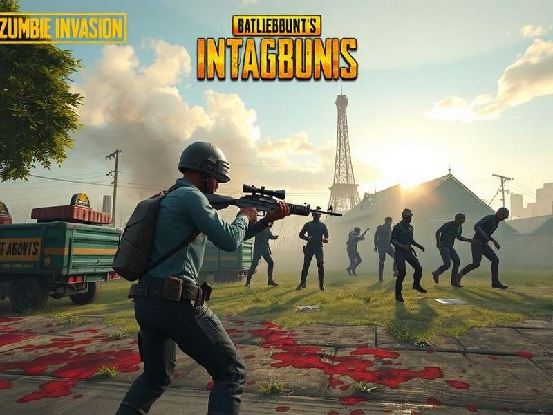 Zombie horde attacking players in PUBG