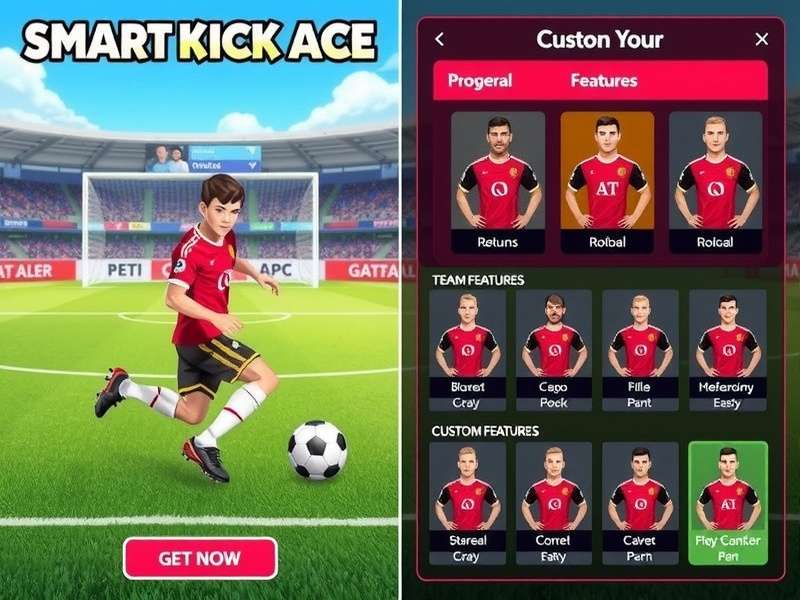 Smart Kick Ace Customization Features Smart Kick Ace customization options showing team design features