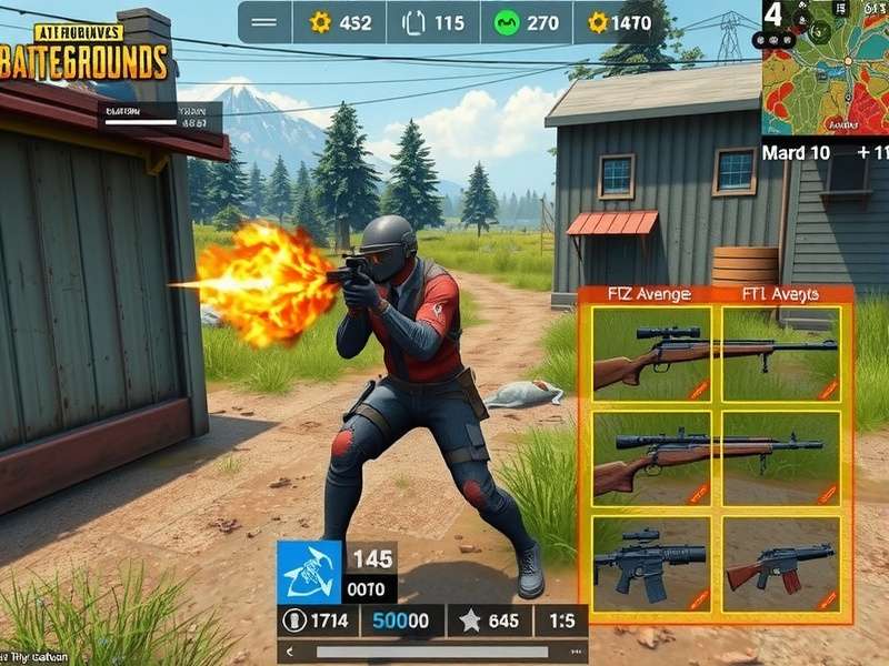 PUBG Avenger Ace map showing different terrains and locations