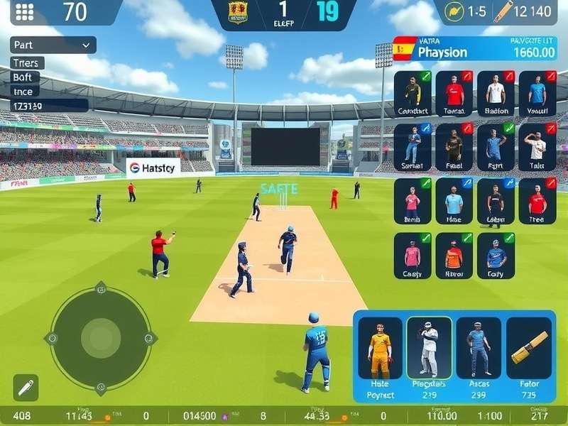 Cricket Battle Royale match progression showing shrinking playing area