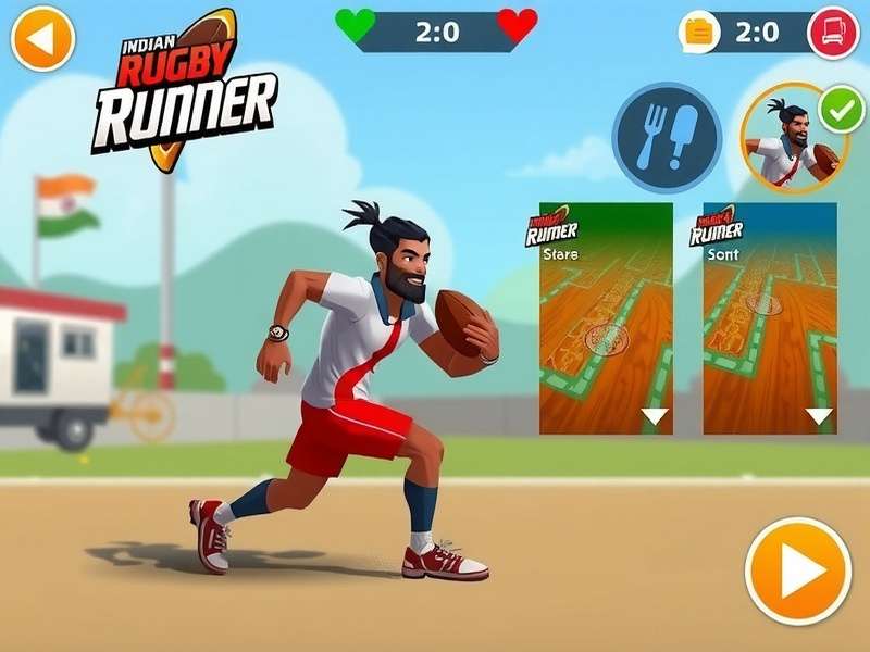 Indian Rugby Runner character customization screen