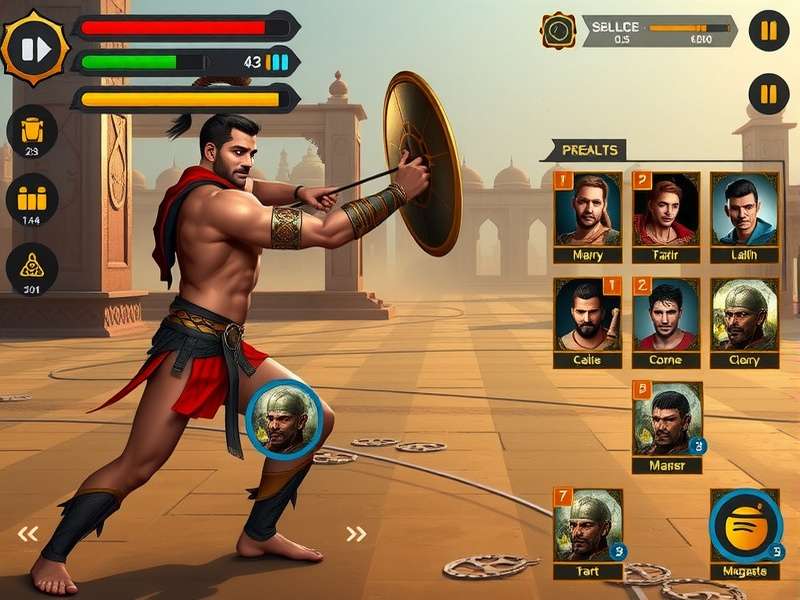 Gujarat Warrior Gladiator character customization interface