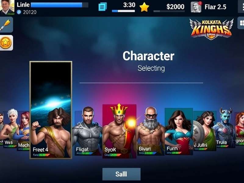 Kolkata Kings Blitz Gladiator gameplay screenshot showing character selection