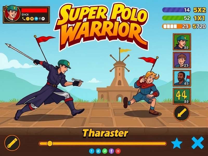 Super Polo Warrior character selection screen