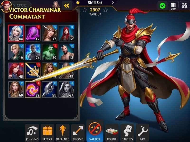 Victor Charminar Combatant character skill tree and progression system