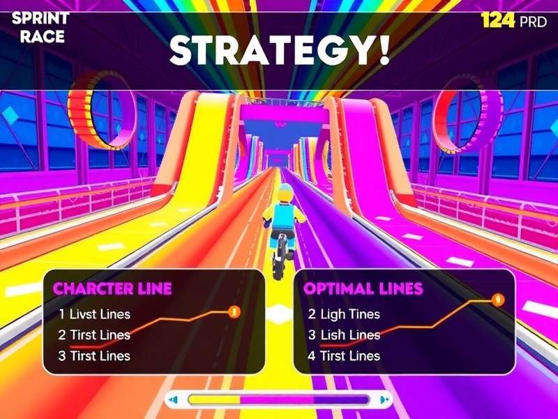 Vivid Sprint Race gameplay screenshot showing vibrant tracks and characters