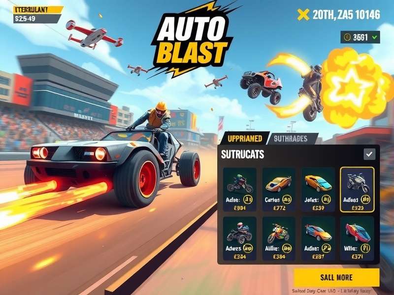 Auto Blast Esports Tournament - Competitive Gaming Scene Auto Blast esports tournament with enthusiastic audience