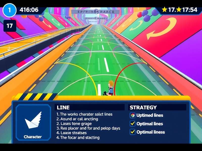 Vivid Sprint Race strategy guide showing optimal racing lines