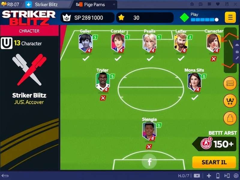 Striker Blitz Character Selection Screen