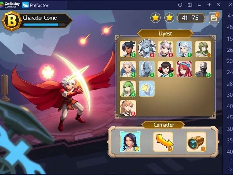 Brave Soul Conqueror character selection screen