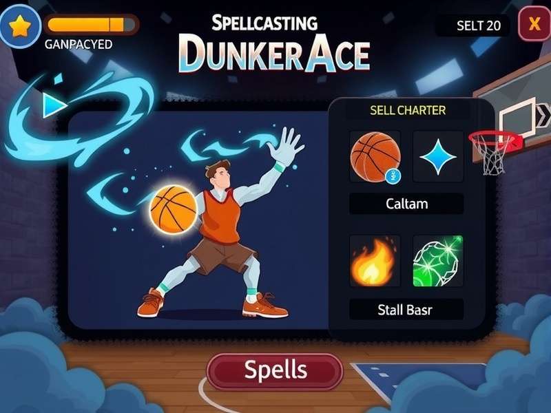 Spellcasting Dunker Ace character selection screen