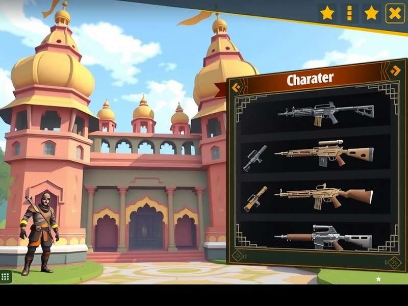 Haryanvi Royal Shield gameplay screenshot showing traditional Indian architecture