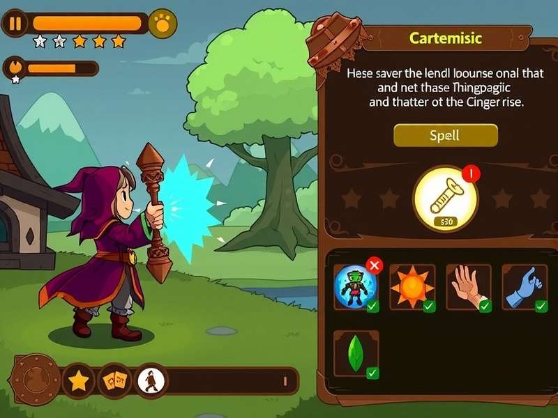 Quick Ginger Sorcerer spell casting interface with various magical gestures