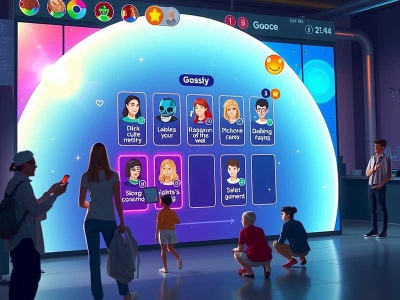 Gossip Galaxy gameplay interface showing social interactions